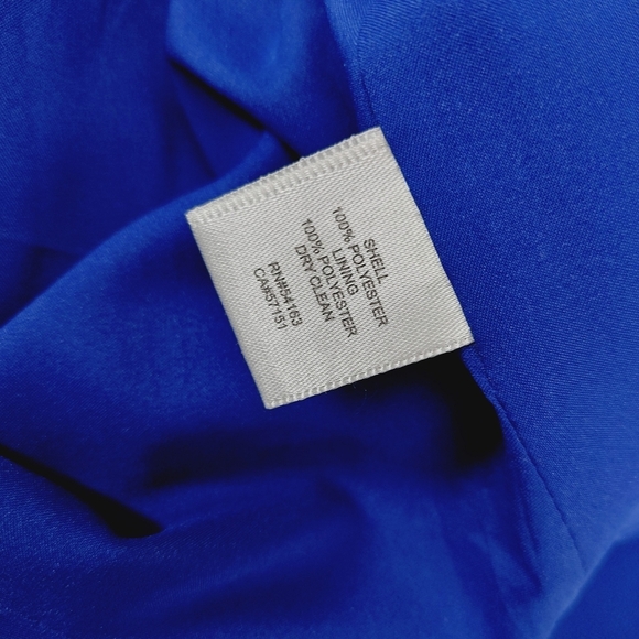 Eliza J Lined Blue Chiffon Ruffle 100% Polyester A Line Mini Dress p3882 - Picture 9 of 10